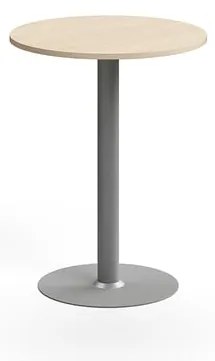 Barový stôl ALVA, Ø700x900 mm, HPL, strieborná/breza