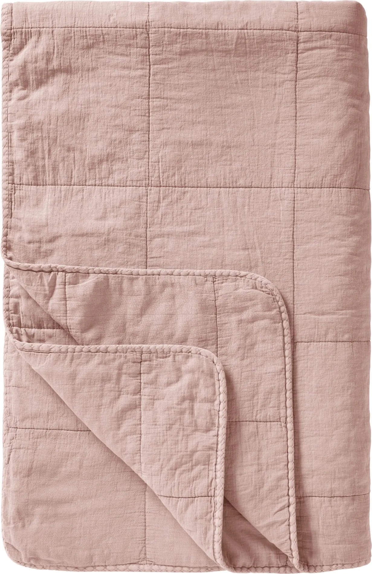 Ib Laursen Prešívaný prehoz Vintage Dusty Pink130 × 180 cm