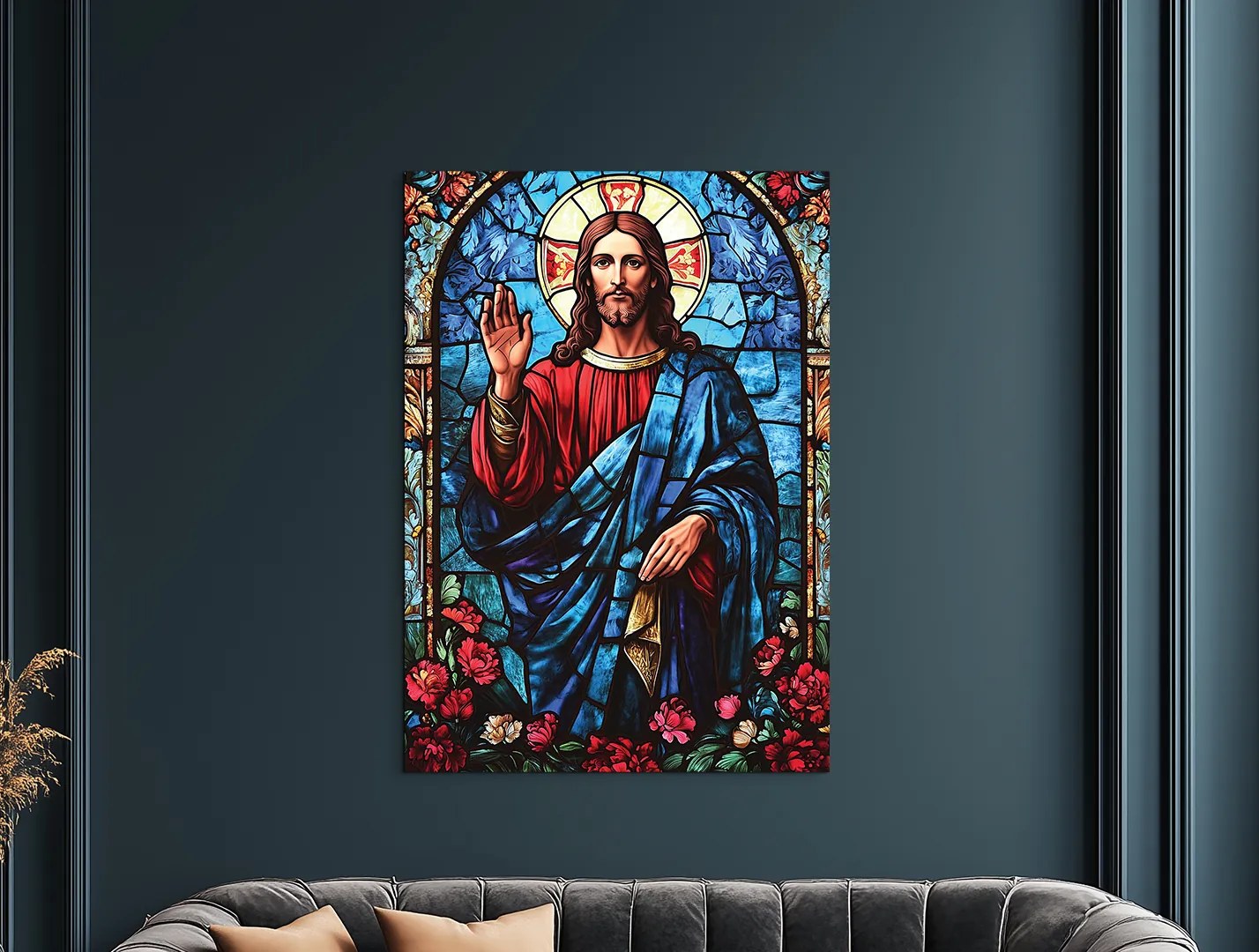 drevko | Obraz Žehnajúci Kristus