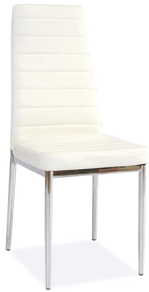Jedálenská stolička Talon, biela / strieborná