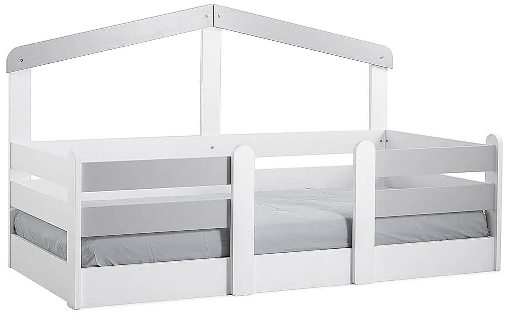 Detská posteľ 90x190 Boom - biela/šedá