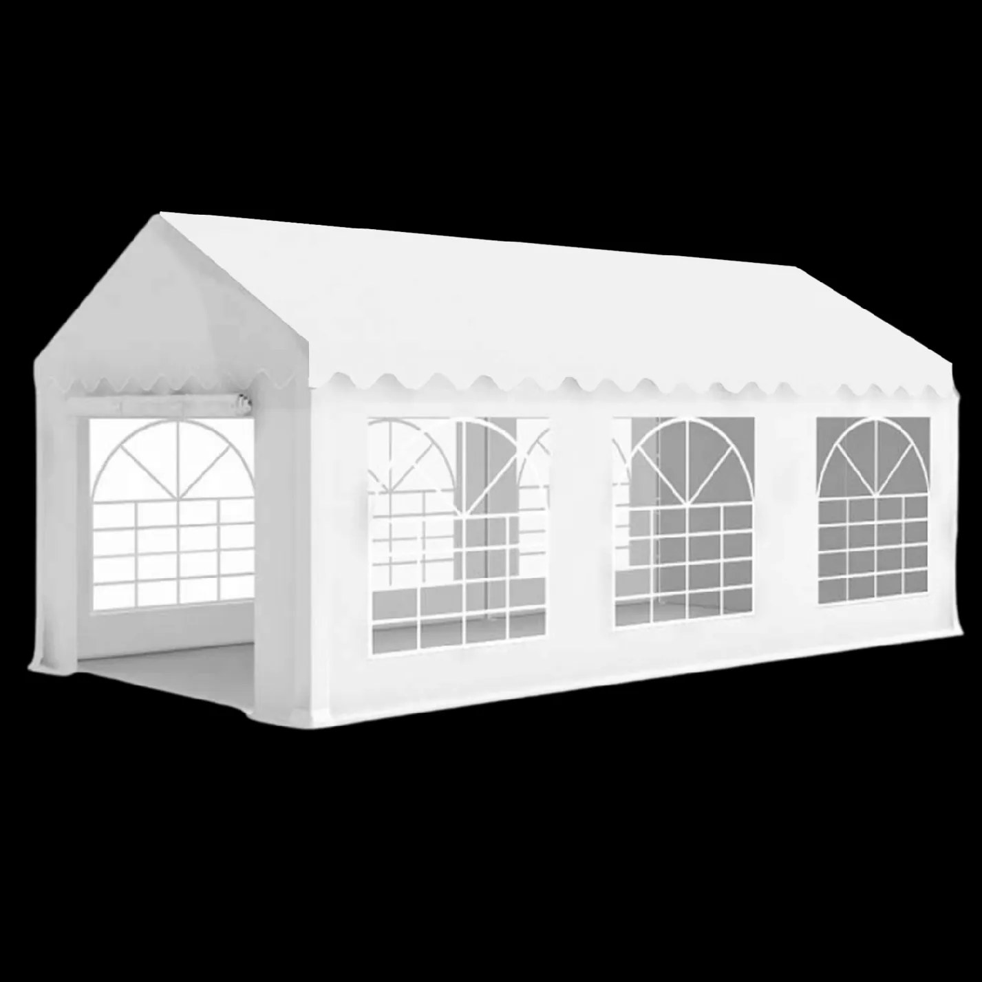 Záhradný pavilón 6x3x2,8 m - biely - 8 stien