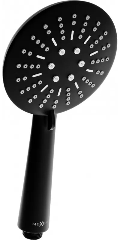 Mexen príslušenstvo - hlavica ručnej sprchy R67 Circle, 3-funkcie, čierna, 79567-70