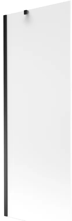 Mexen Next, vaňová zástena 1-krídlová 70 x 150 cm, fixné krídlo, 6 mm námraza sklo, čierny profil, 895-070-000-00-30-70