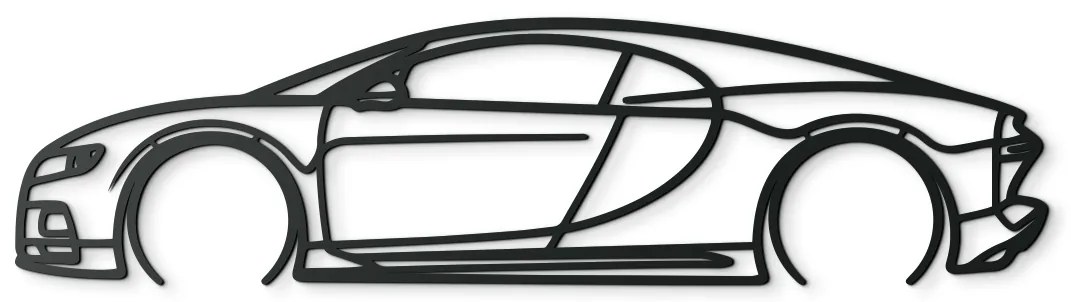 drevko Moderný obraz na stenu Bugatti Chiron Rozmer obrazu: 22 x 86 cm, Farba dekorácie: Čierna
