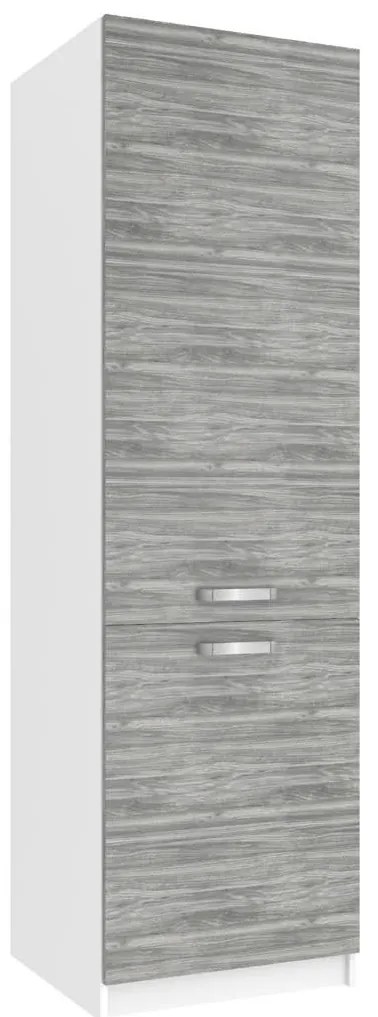Vysoká kuchynská skrinka Belini pre vstavanú chladničku 60 cm šedý antracit Glamour Wood TOR SSL60/1/WT/GW/0/U