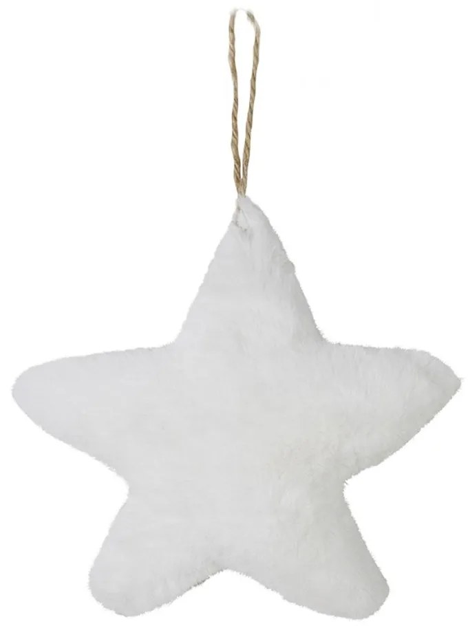 Závesná dekoratívne ozdoba biela hviezda - 15 * 5 * 15cm