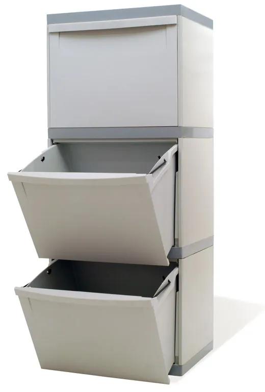 Zostava košov na triedený odpad zostava 3x 30 litrov