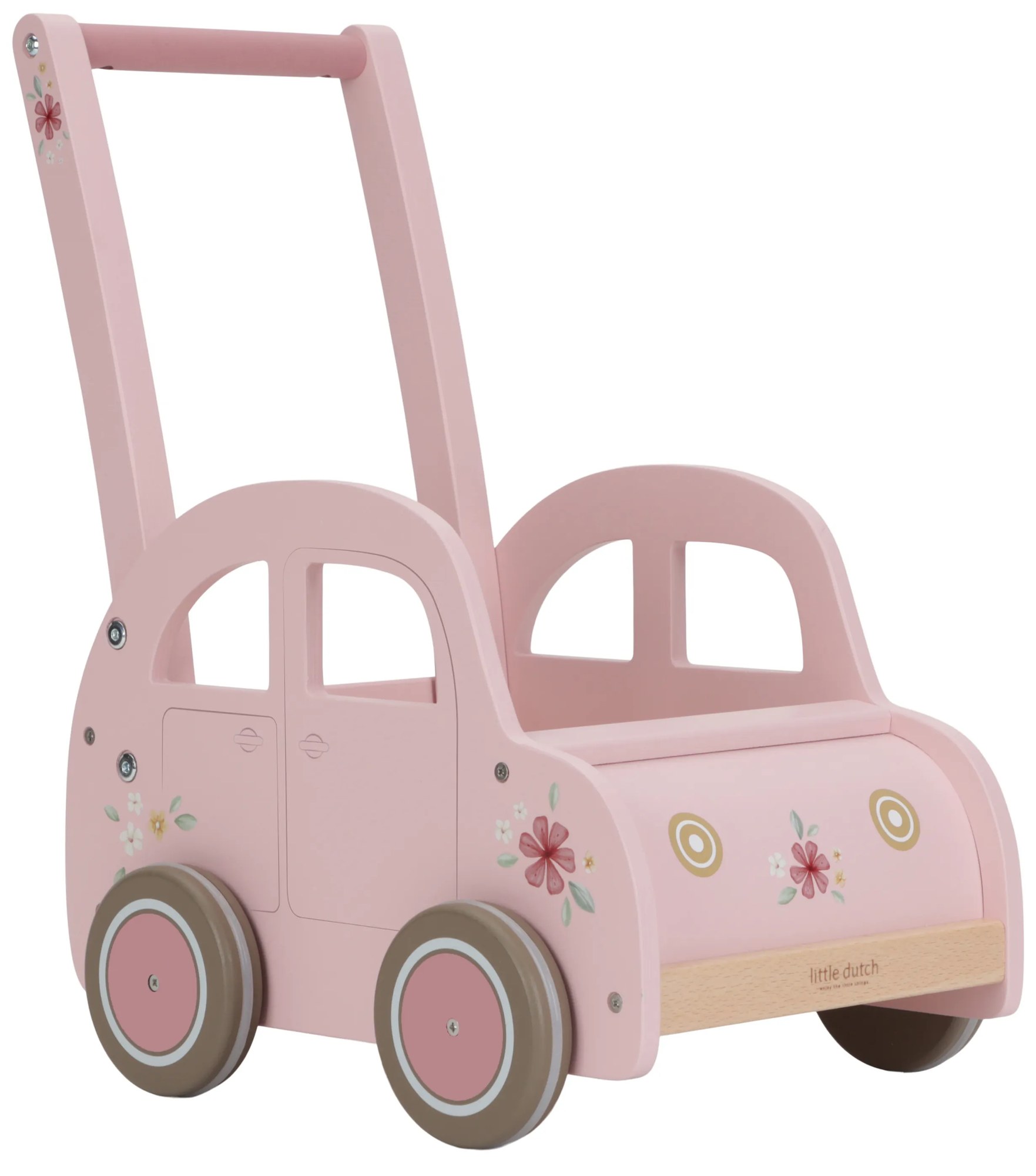 Auto vozík drevené Pink