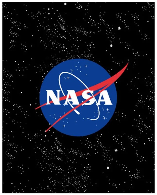 Fleecová deka NASA - motív Čierny vesmír - Nano Coral 220 gr./m2 - 120 x 150 cm