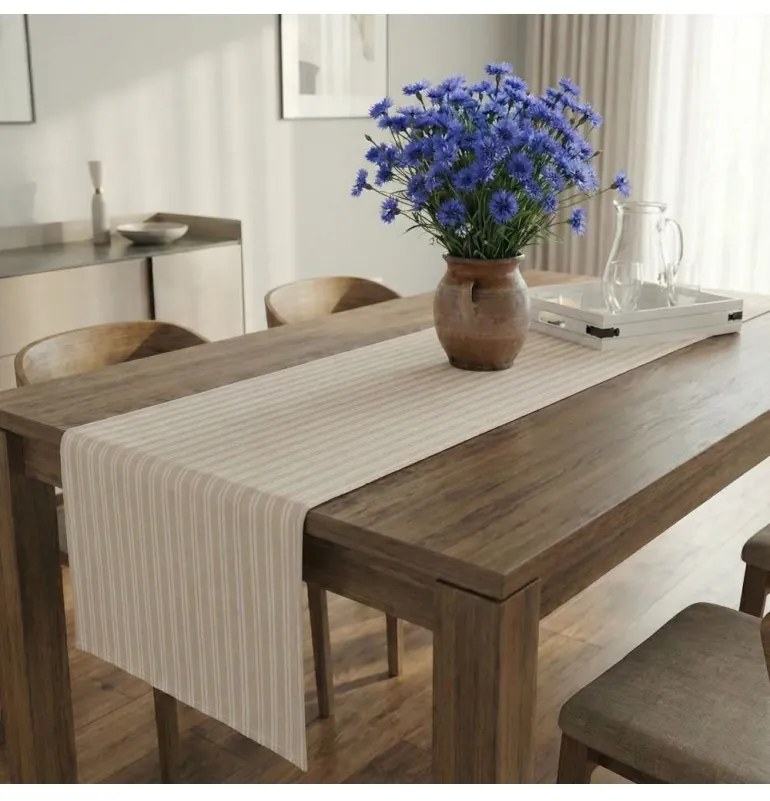 Behúň na stôl krémový Damal 34x180 cm EMI