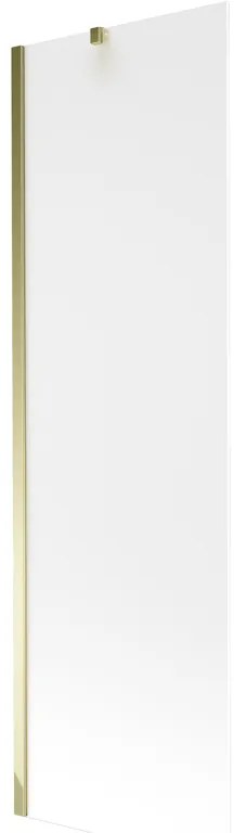 Mexen Next, vaňová zástena 1-krídlová 60 x 150 cm, fixné krídlo, 6 mm námraza sklo, zlatý profil, 895-060-000-00-30-50