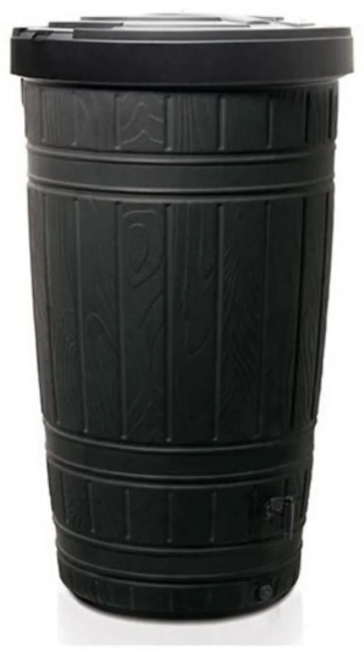Barel 265l UH na dažď.vodu +veko čierny/bez podstavca, bez ventilu /
