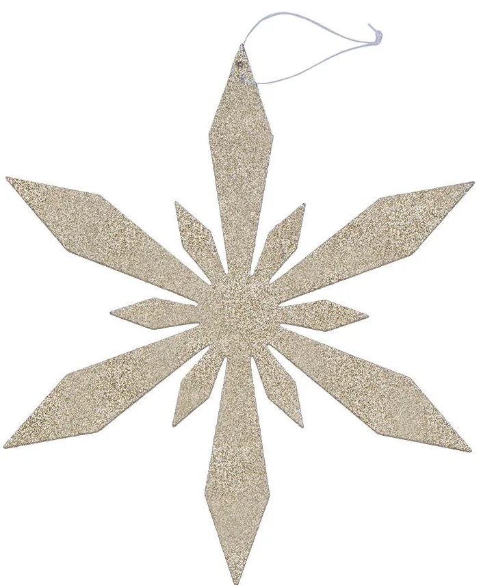 DECOLED Snehová vločka II, priemer 80 cm, zlatá