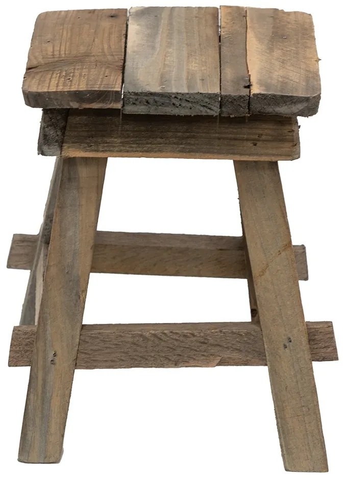 Drevený dekoračný antik stolík na rastliny - 15 * 15 * 21 cm