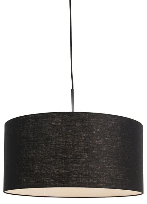 Moderné závesné svietidlo čierne s čiernym tienidlom 50 cm - Combi 1