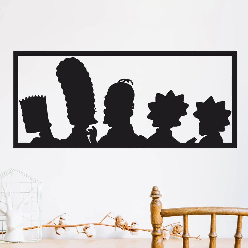 Veselá Stena Samolepka na stenu na stenu Simpsonovci Farba: černá