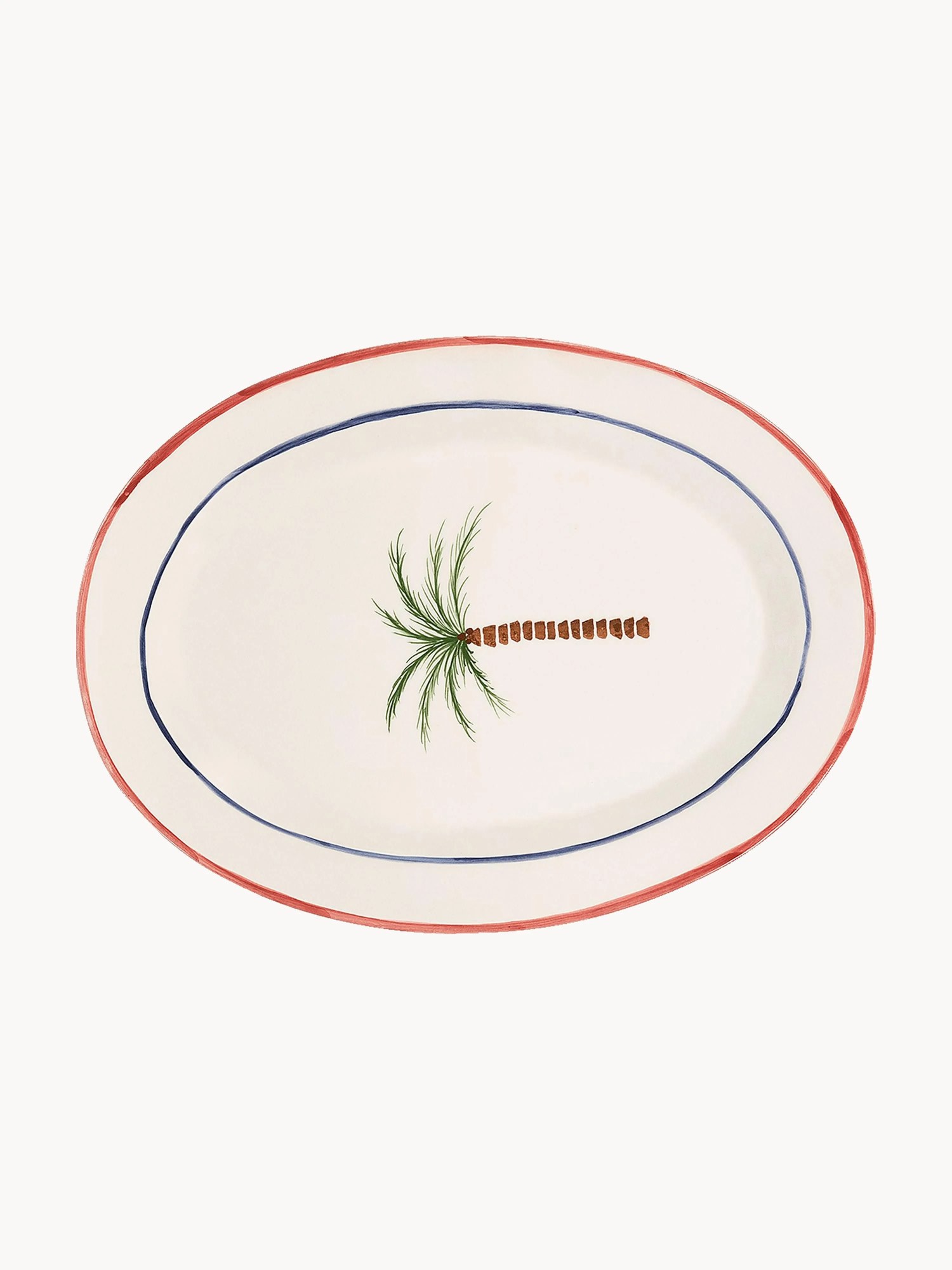 Ručne maľovaný servírovací tanier Palm Tree