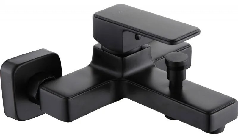 Mexen Cetus, nástenná vaňová batéria, čierna matná, 744330-70