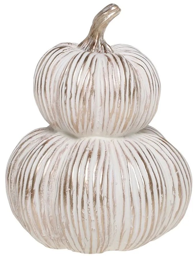 Béžovo-zlatá antik dekorácia tekvice Pumpkin gold - Ø 14*18 cm