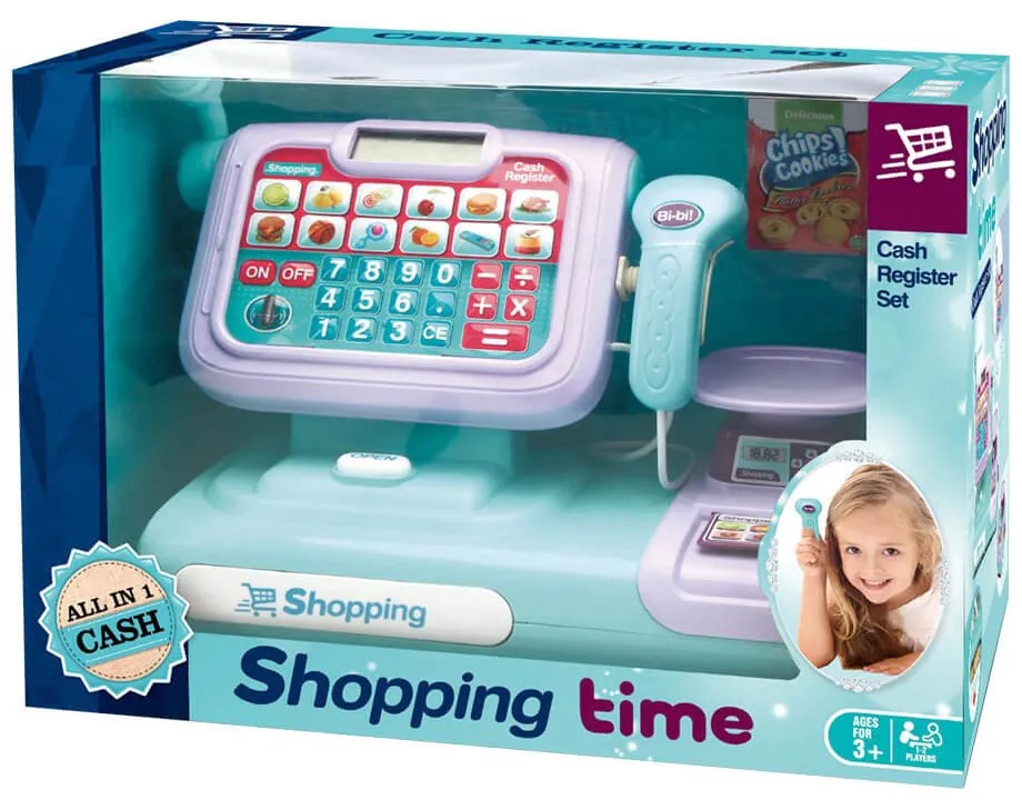 Detská pokladňa, modrofialová