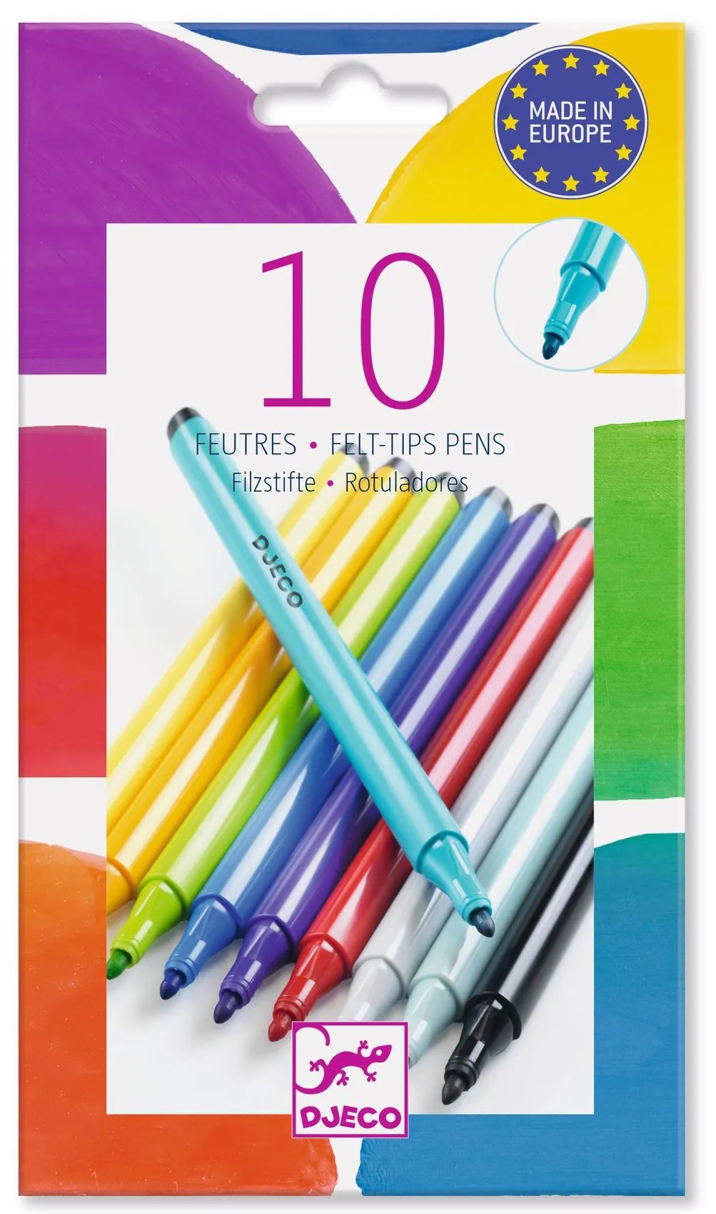 Súprava 10 farebných fixiek – dúhové odtiene