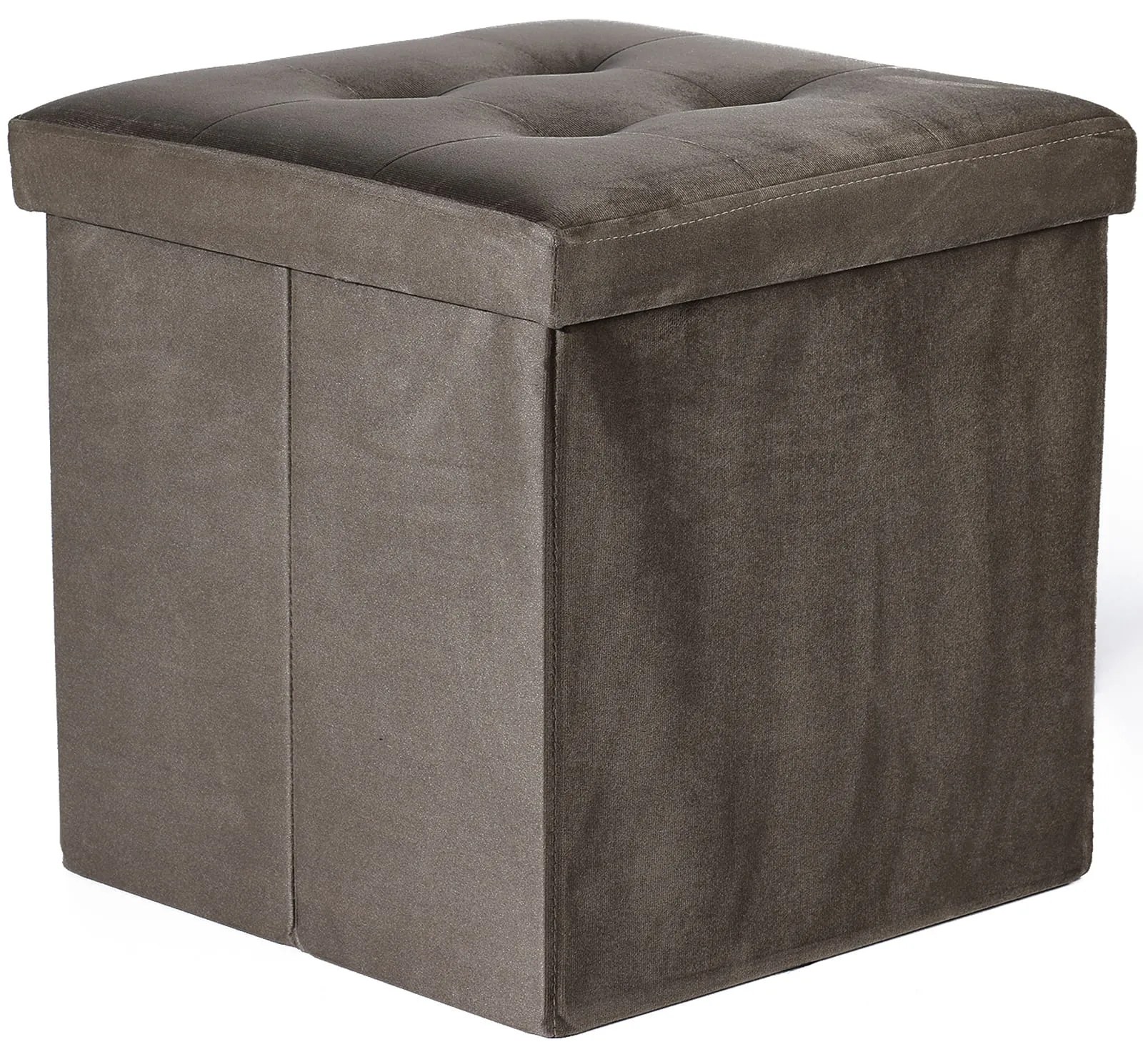 Skladací taburet tmavo hnedý ZAREX VELVET L