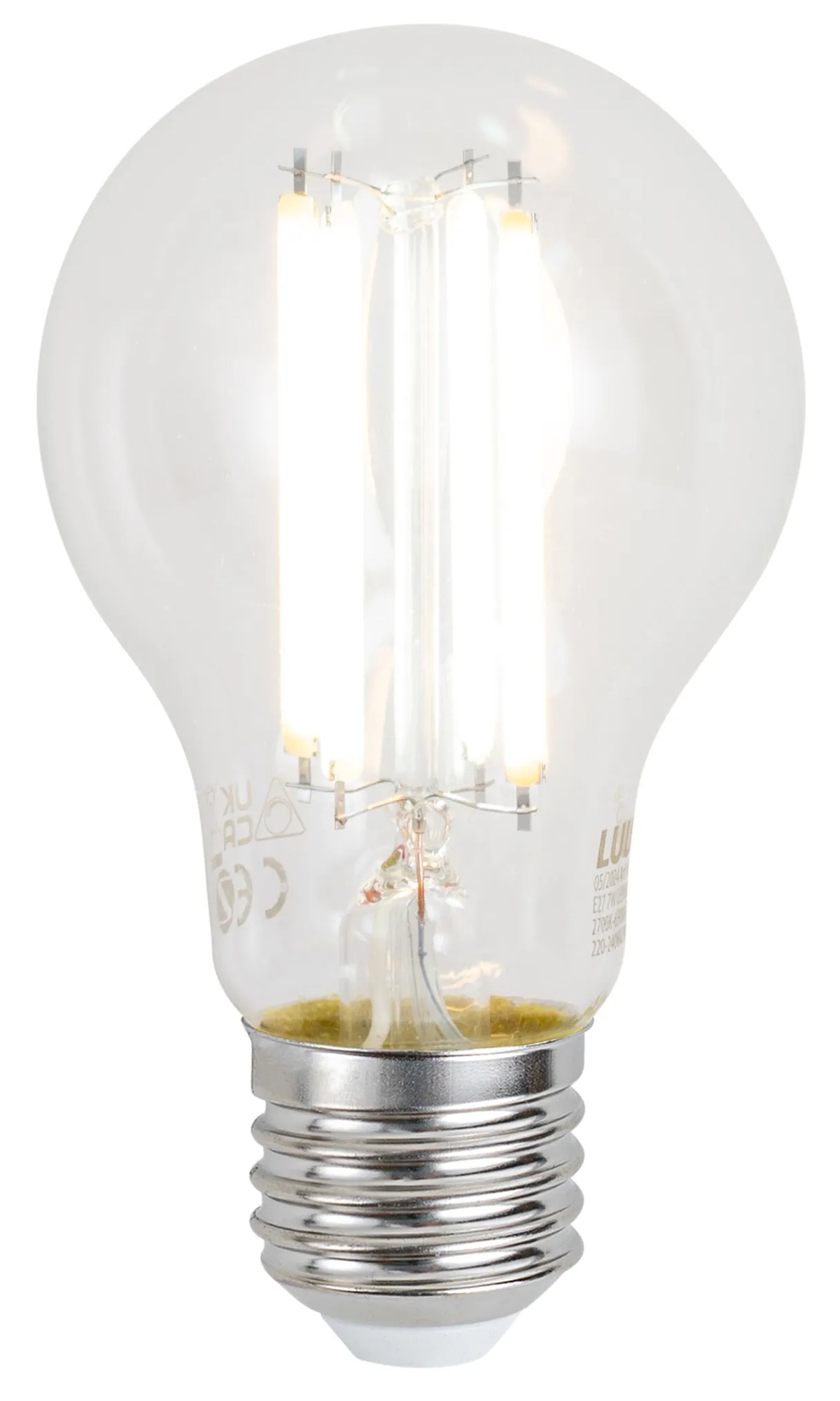 Inteligentná stmievateľná LED žiarovka E27 A60 číra 7W 806lm 2700-6500K