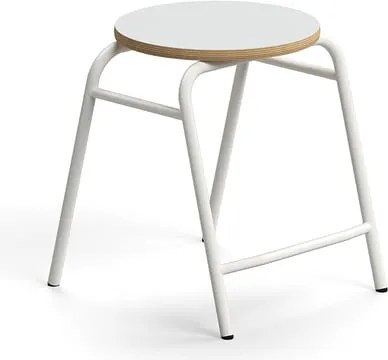 Stolička ALTUS, výška 440 mm, biela/šedá