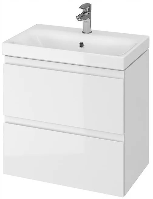 Cersanit Moduo Slim, závesná umývadlová skrinka 60cm, biela lesklá, S929-004