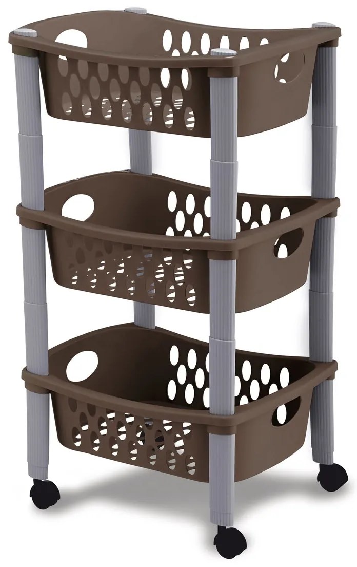 STEFANPLAST Kuchynský vozík Otello, sivý