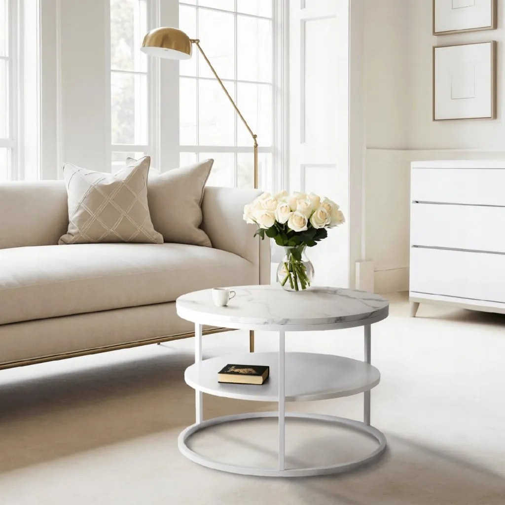 PROXIMA.store - Nadčasový okrúhly konferenčný stolík BEST FARBA: biela