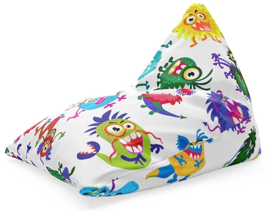 Sedací vak Triangl farebné príšerky, farebná