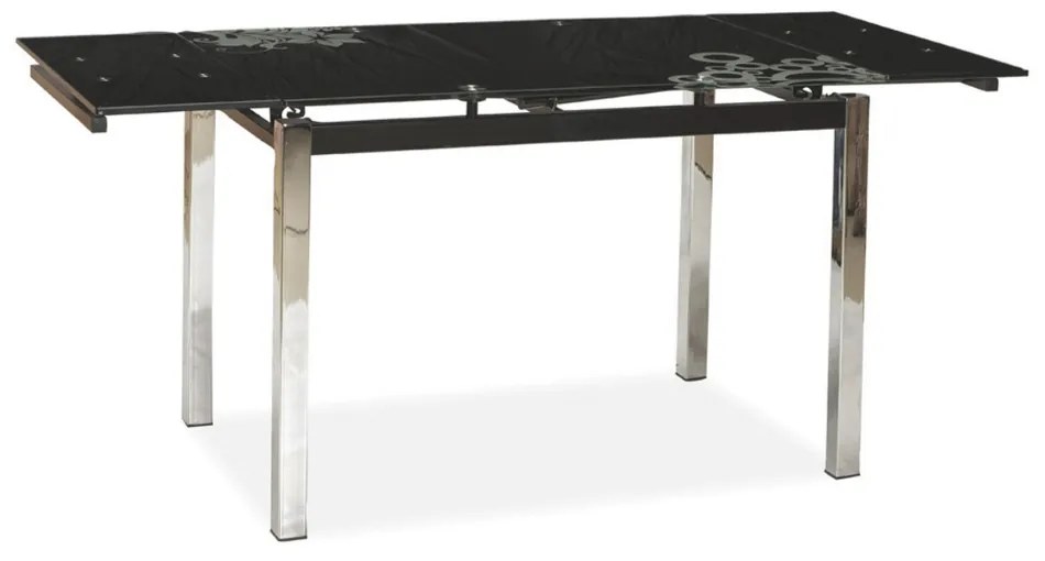 Jedálenský stôl Kral, čierna / strieborná