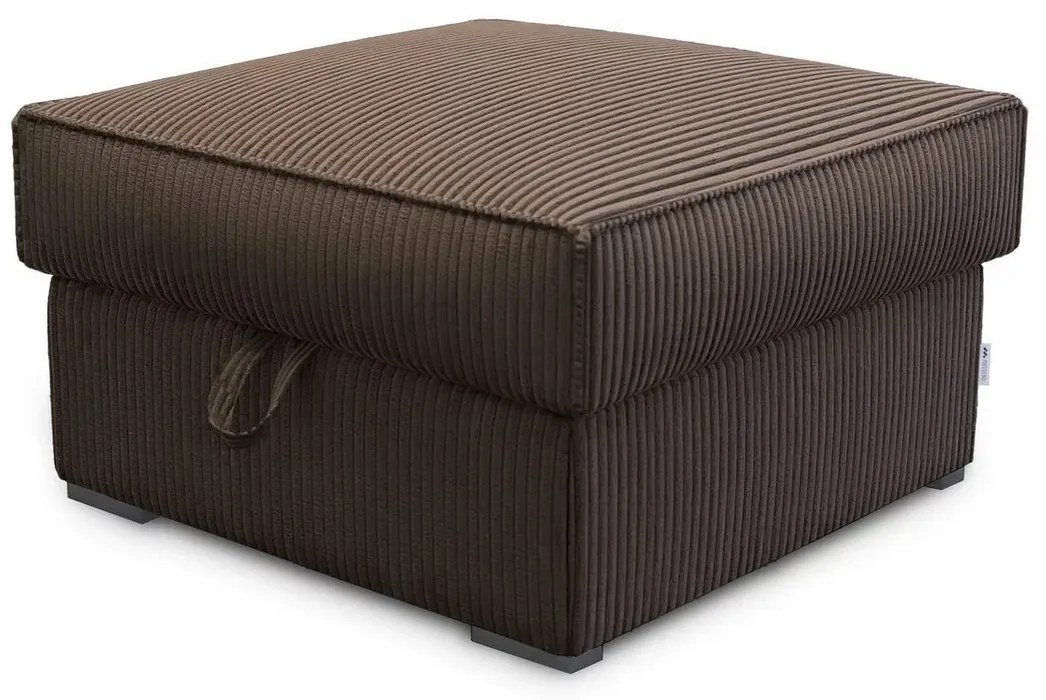 Tmavohnedý taburet SMART COSARO s úložným priestorom 65x65 cm
