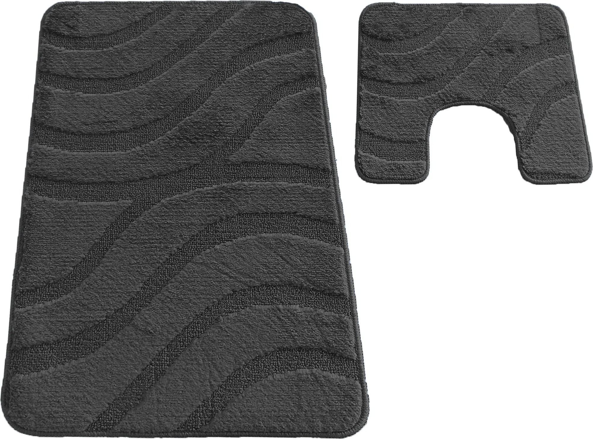 DY Kúpeľňová sada koberčekov s výrezom Symphony - antracitová