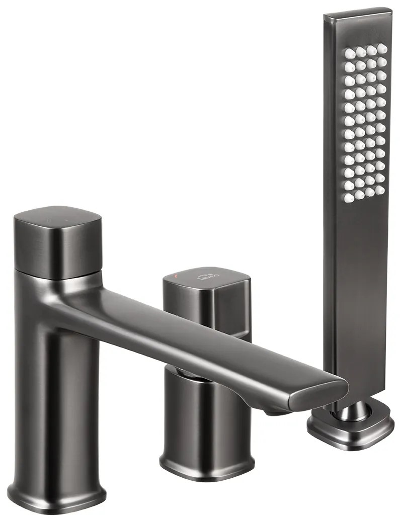 Laveo Tores, 3-otvorová vaňová batéria, grafitová, LAV-BVT_913D