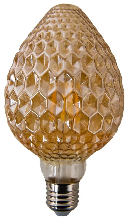 LED dizajnová žiarovka béžová - 9 cm / E27/4W