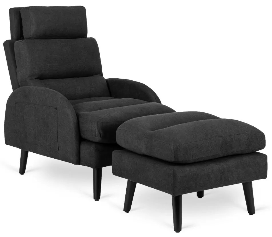 PROXIMA.store - Sklápacie kreslo HENRY FARBA: čierna