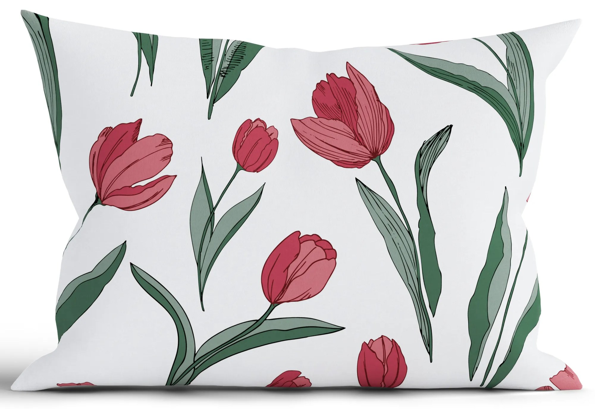 Bavlnená obliečka na vankúš Renforcé 50 × 70 cm – Tulipány