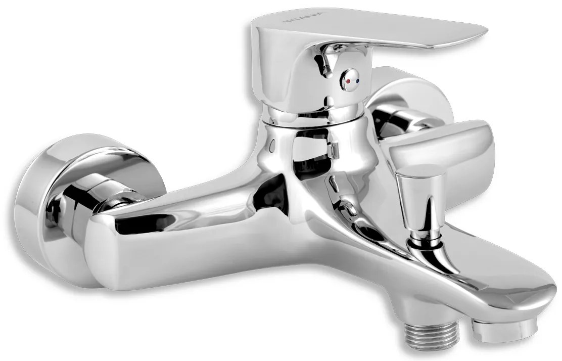 Novaservis Titania Nice, vaňová nástenná batéria bez sprchovej súpravy 150 mm, chrómová, 97020/1,0