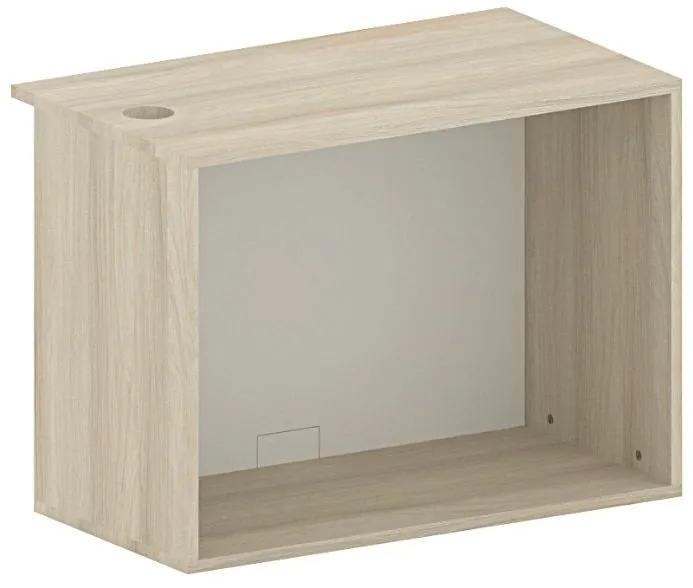 Policová skriňa, regál FUTURE, 800 x 400 x 600 mm, biela/dub