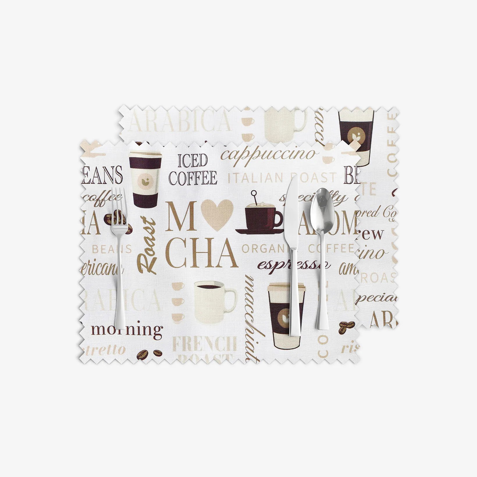 Goldea prestieranie na stôl teflónové - kávové menu - sada 2ks 30 x 40 cm