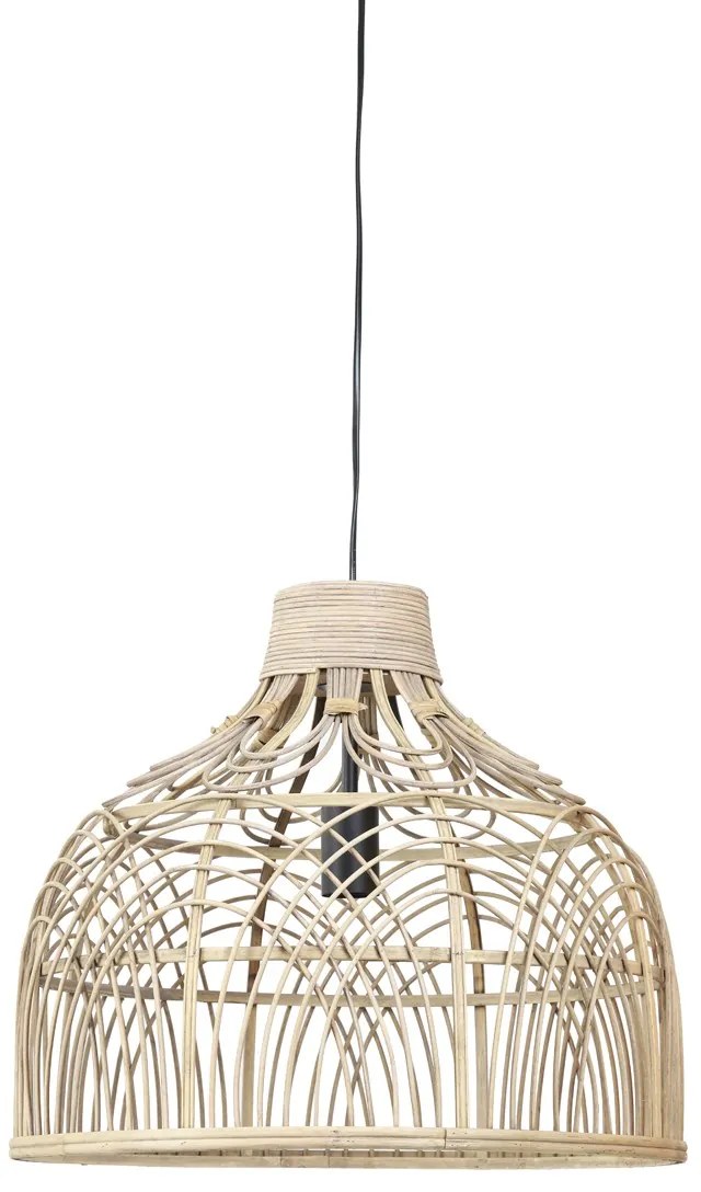 Prírodné ratanové závesné svetlo Pocita - Ø 48*43cm