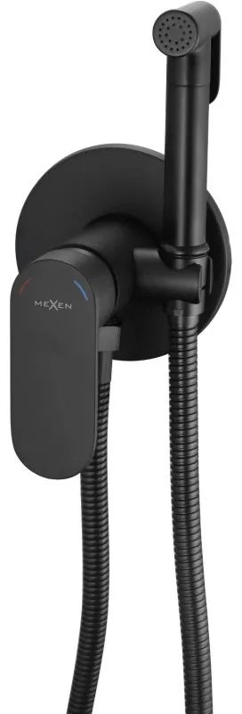 Mexen Milo, podomietková bidetová batéria s ručnou spŕškou, čierna matná, 7599350-70