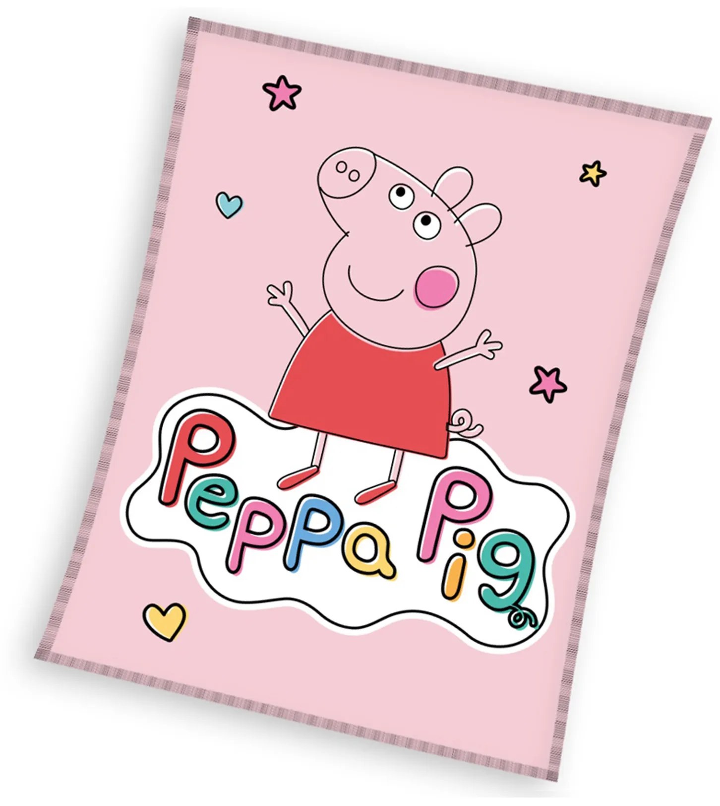 Detská mikroplyšová deka 110 x 140 cm - Prasiatko Peppa Veselá Pepina
