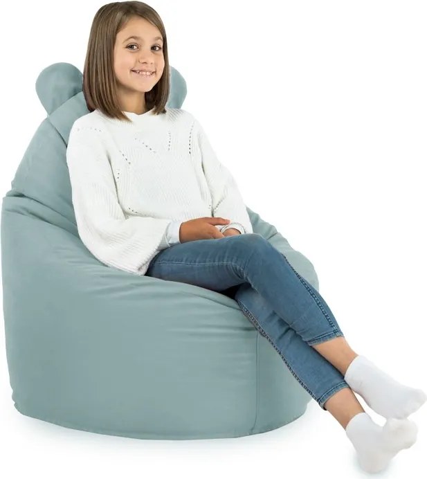 Detské kreslo Sako TEDDY – mäkké plyšové kreslo pre najmenších Farba: Mätový