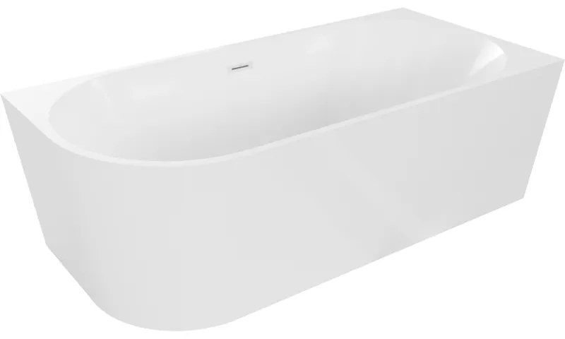 Mexen Mia, voľne stojaca rohová vaňa, pravá, 150 x 75 cm, biela, biely prepad, 52691507500P-20