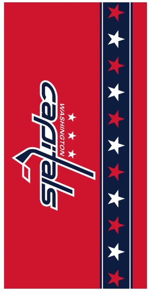 Hokejová bavlnená osuška NHL Washington Capitals - motív Belt - 70 x 140 cm
