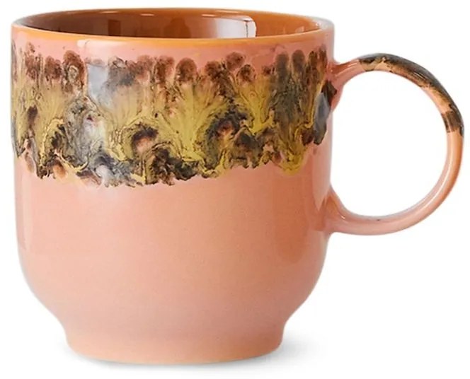 Béžovo-hnedý hrnček Coffee 70s Shell - 10 * 7 * 8cm / 250 ml